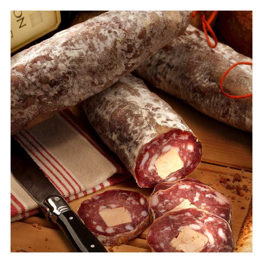 Saucisson sec au foie gras de canard  - 260 g