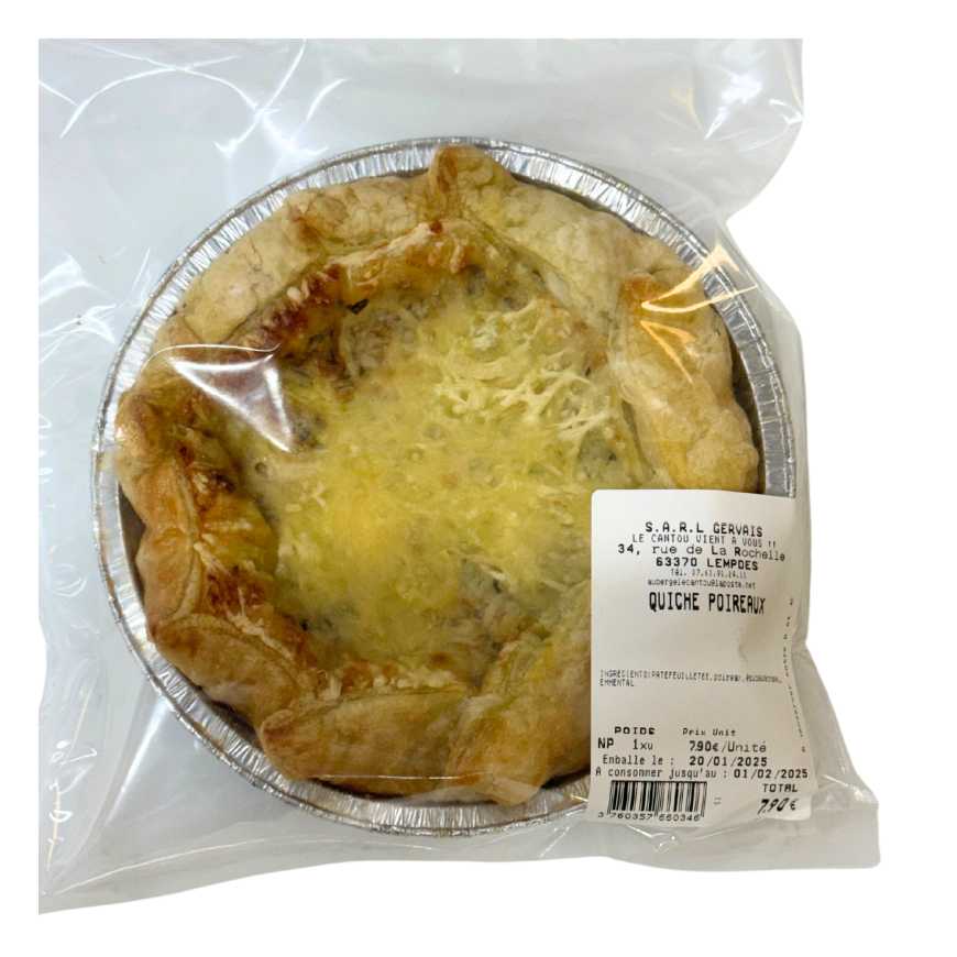 Quiche aux poireaux - 400 g